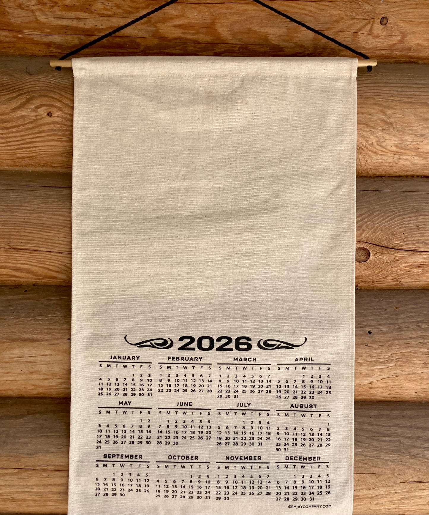 Blank Cloth 2026 Calendar