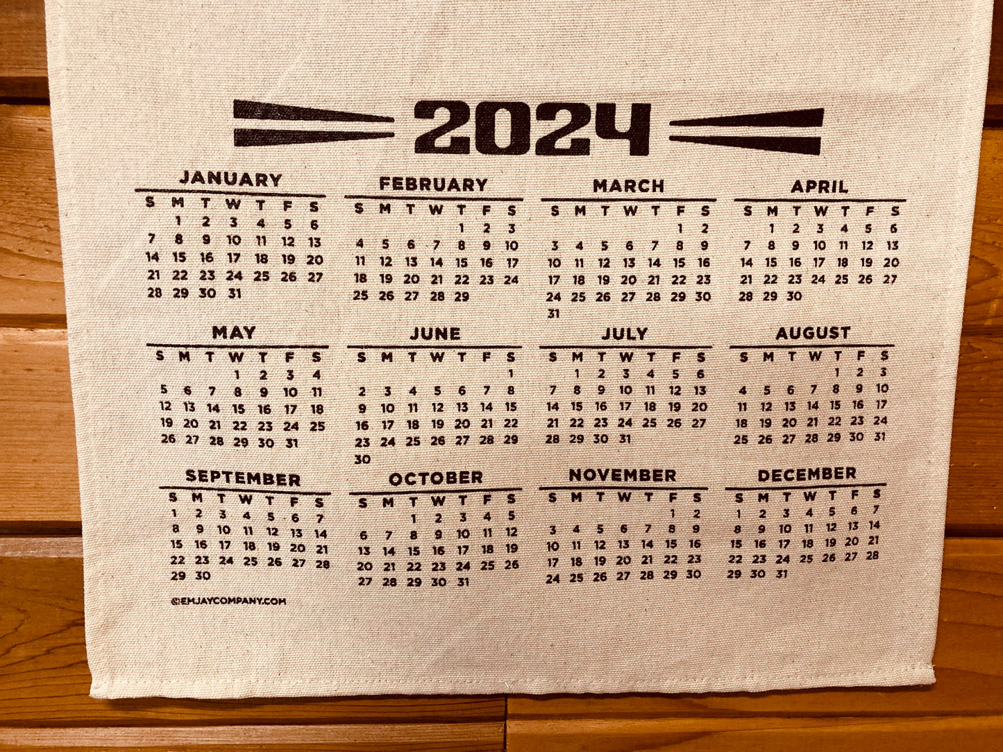 Blank Cloth 2024 Calendar