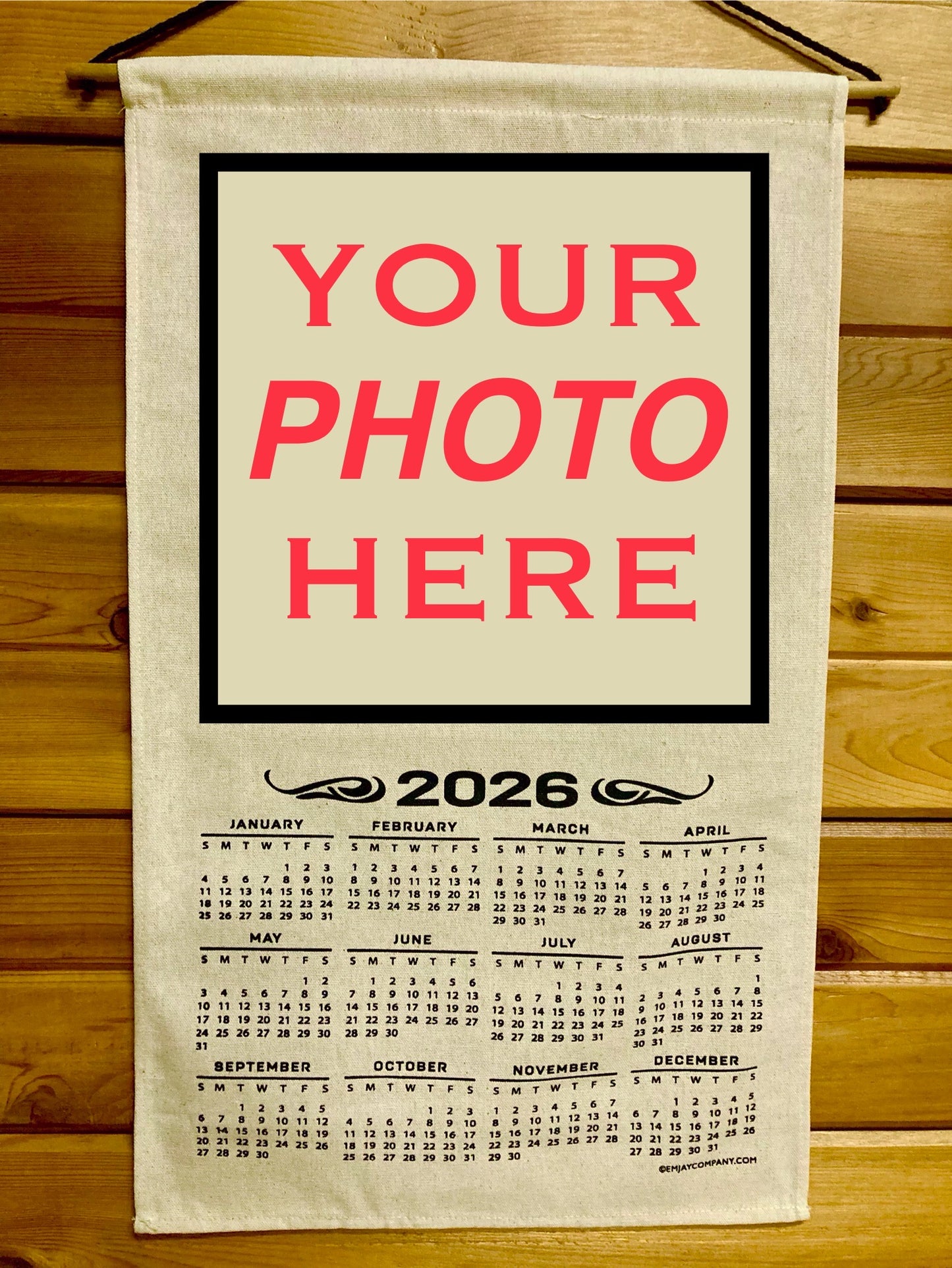 Personalized Hanging Cloth 2026 Calendar