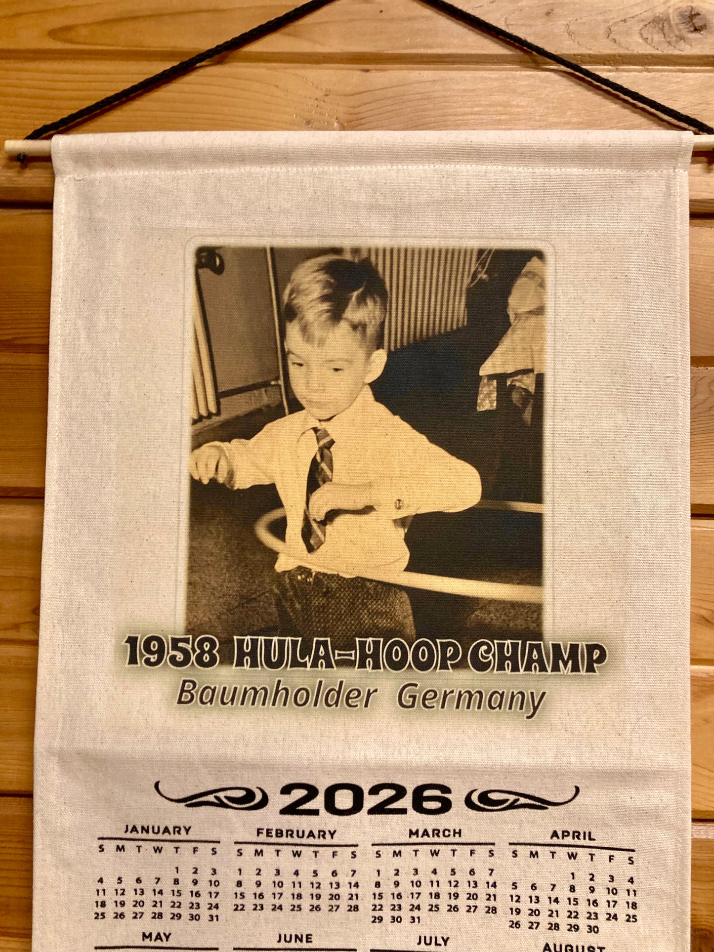 Personalized Hanging Cloth 2026 Calendar