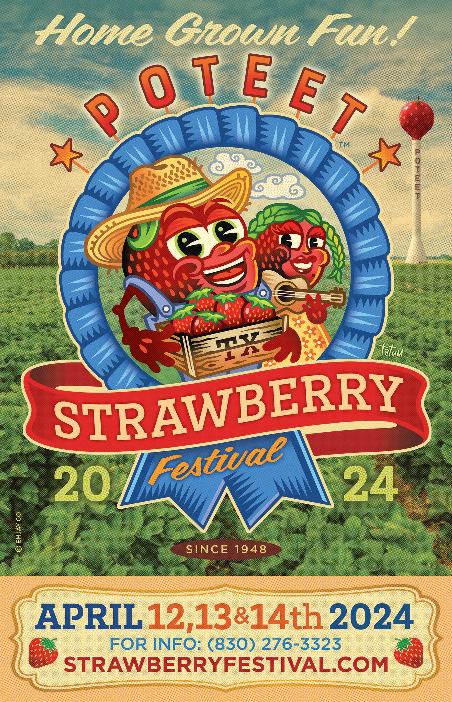 2024 Poteet Strawberry Festival Tote Bag Emjay Co.