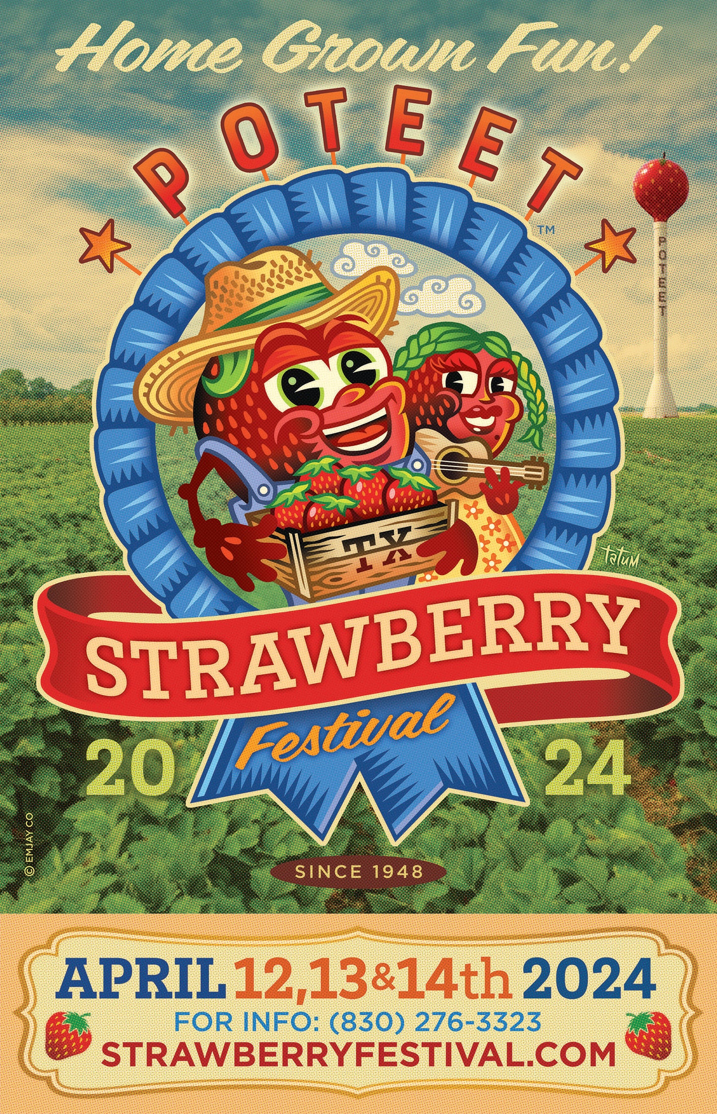 2025 Poteet Strawberry Festival Tote Bag Emjay Co.